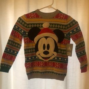 NWT Kids Mickey Mouse Santa Sweater